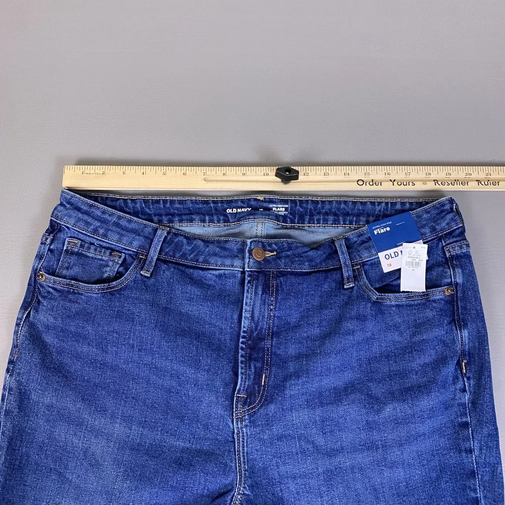 Old Navy Jeans Women's Size 18 Extra High-Rise Flare Dark Wash Blue New NWT